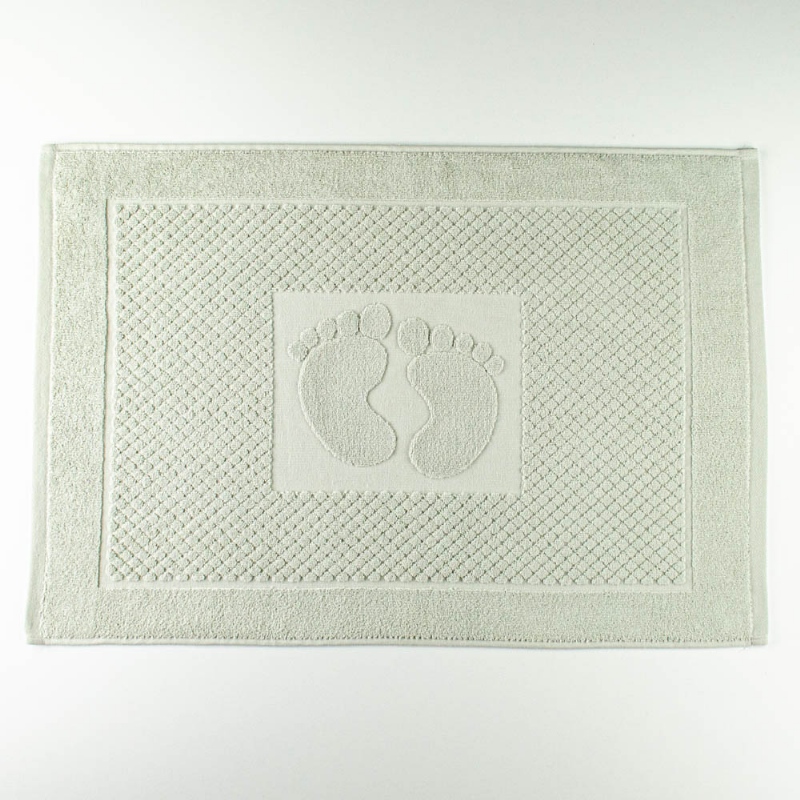 Рушник махровий жакардовий для ніг GM Textile 50х70см 600г/м2 (Світло-сірий)